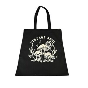 NEW canvas tote shoulder bag custom graphic handmade W 14 H 16 SH 11 inches